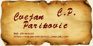 Cvejan Paripović vizit kartica